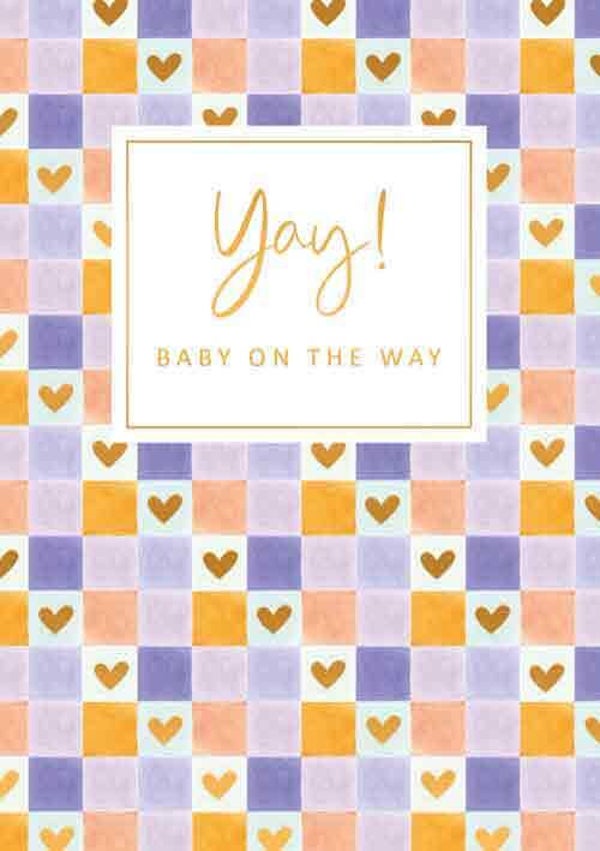 Baby in The way - wenskaart gold rush