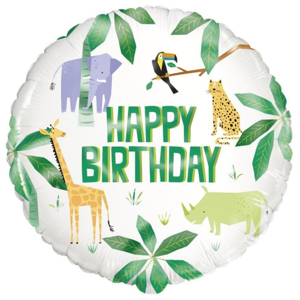 Happy birthday wilde dieren - folieballon