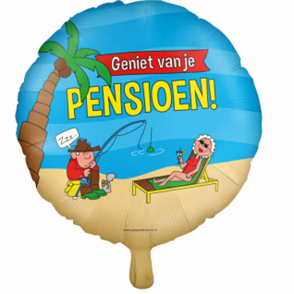 Pensioen - folieballon cartoon