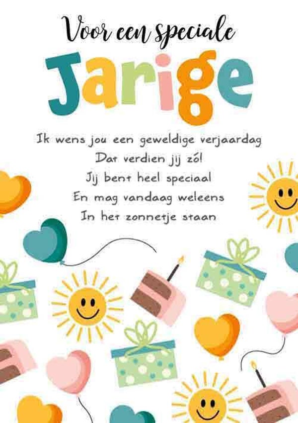 Voor een speciale jarige - wenskaart Intense