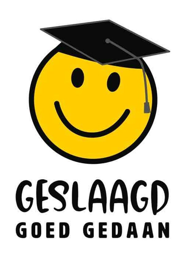 Geslaagd goed gedaan - wenskaart geslaagd