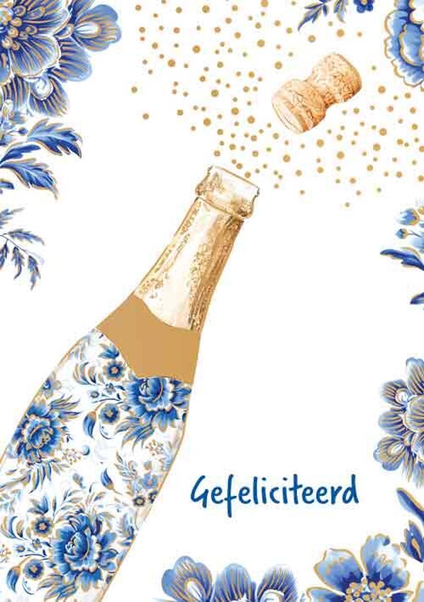 Gefeliciteerd - wenskaart Azul