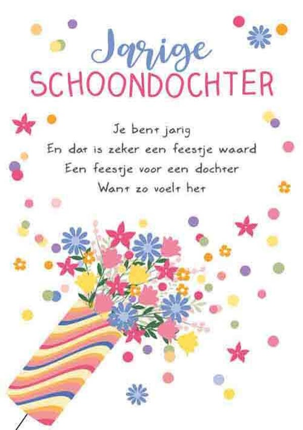 Jarige schoondochter - wenskaart Intense