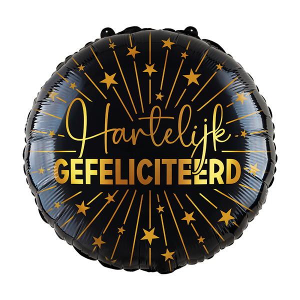 Hartelijk gefeliciteerd - folieballon