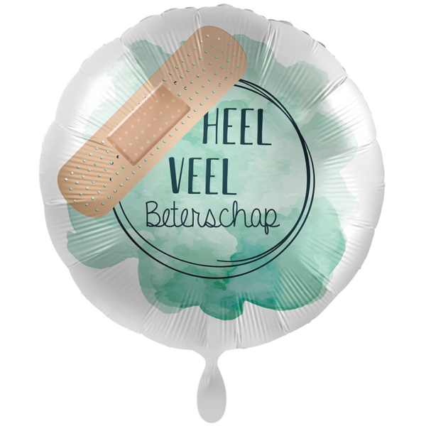 Beterschap pleister mintgroen - folieballon
