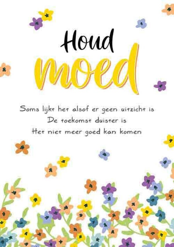 Houd moed - wenskaart Intense