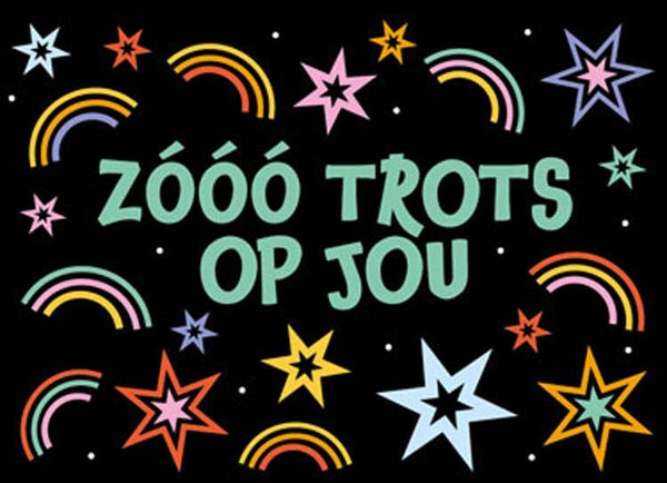 Zóóó trots op jou - wenskaart Mixx