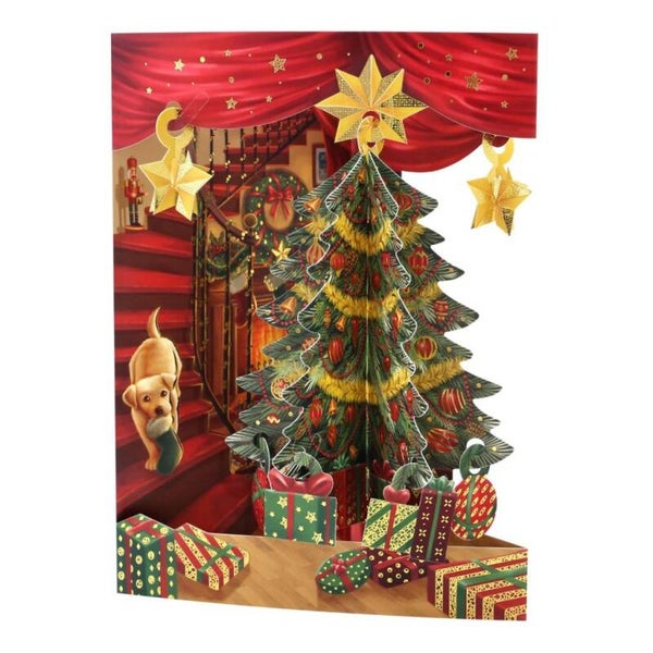 Christmas Tree - Santoro XMAS  - 3D SWING kerstkaart
