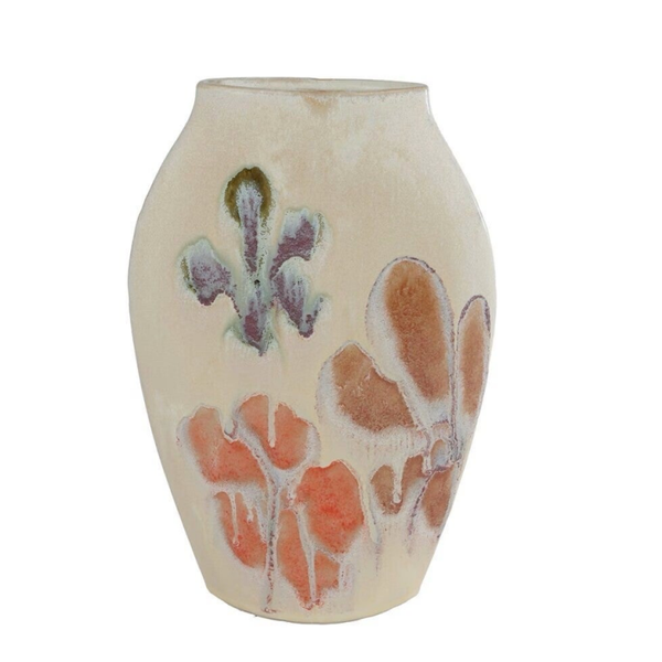 Vaas Margje flower - handbeschilderd