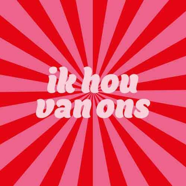 Ik hou van ons - keramische tegel Valentijn