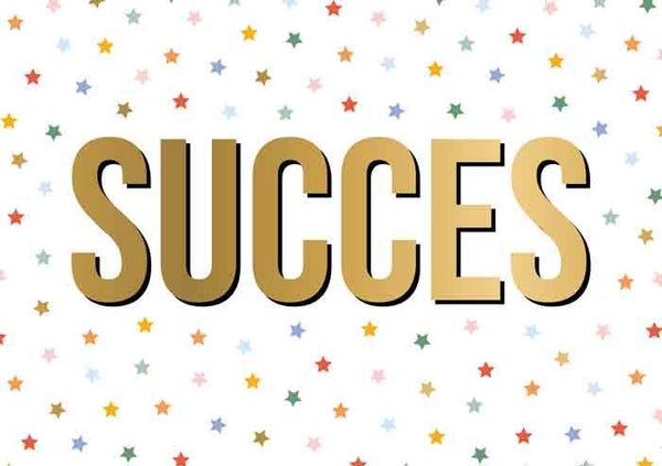Succes - wenskaart Daisy