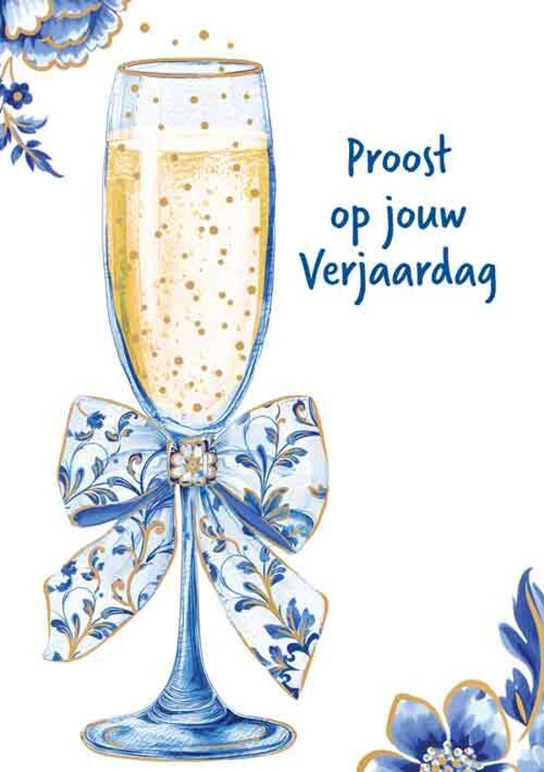 Proost op jou verjaardag - wenskaart Azul