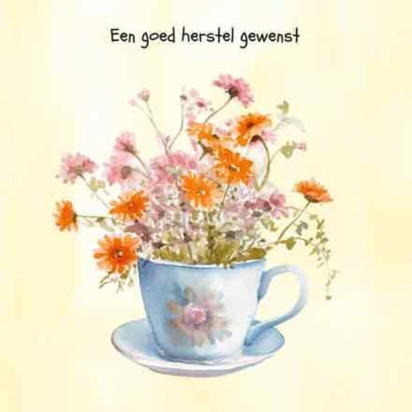 Een goed herstel gewenst - wenskaart