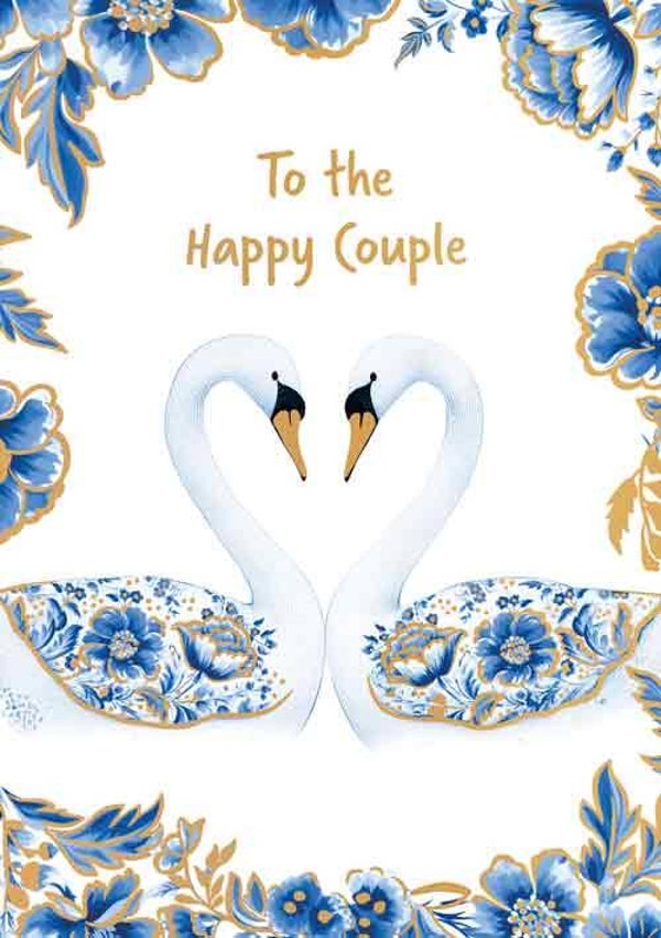 Tho the happy couple - wenskaart Azul