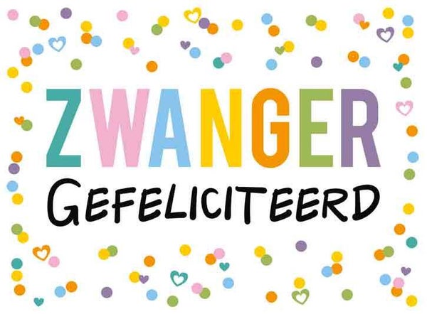 Zwanger - wenskaart