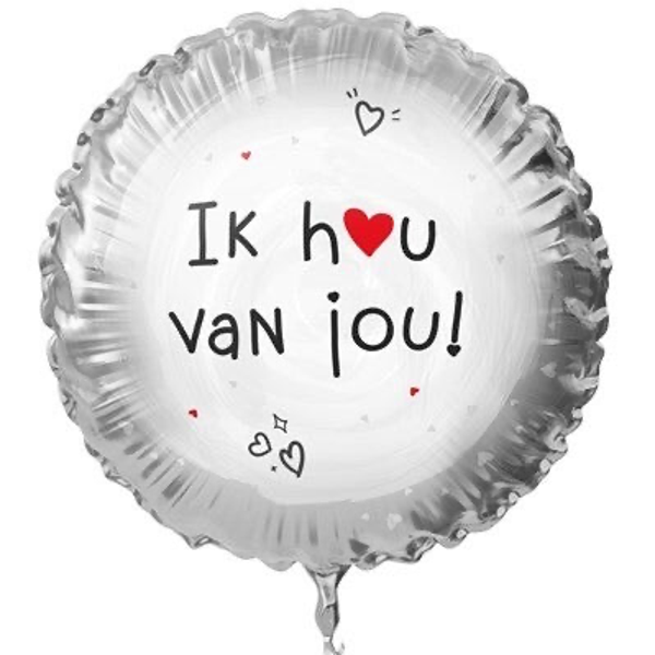 Ik hou van jou - folieballon