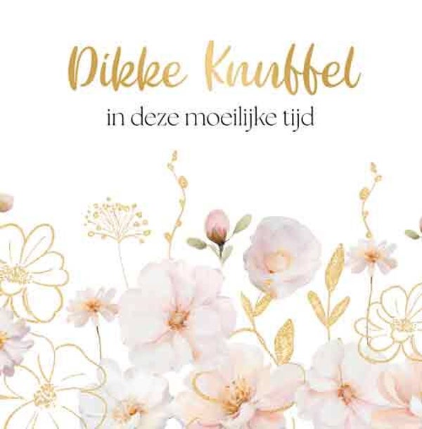 Dikke knuffel in deze moeilijke tijd - condoleancekaart