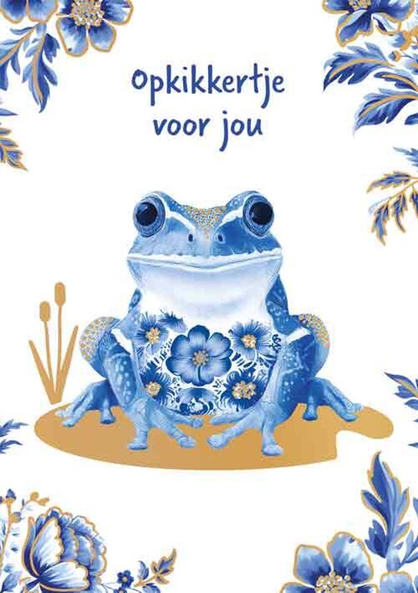 Opkikkertje voor jou- wenskaart Azul