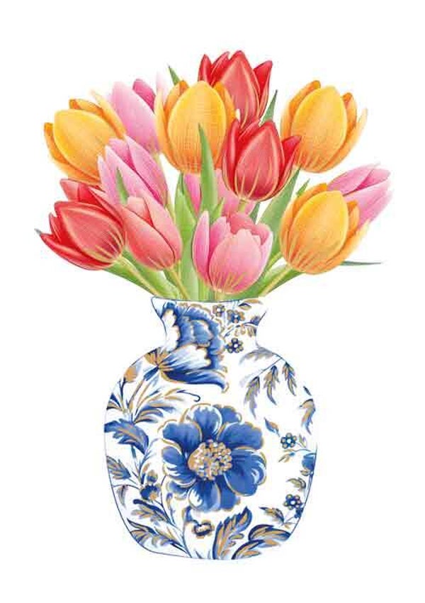 Tulpen - wenskaart Azul