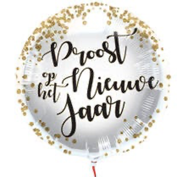 Proost op het nieuwe jaar - folieballon