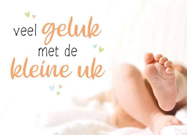 Veel geluk met de kleine uk - wenskaart Mixx