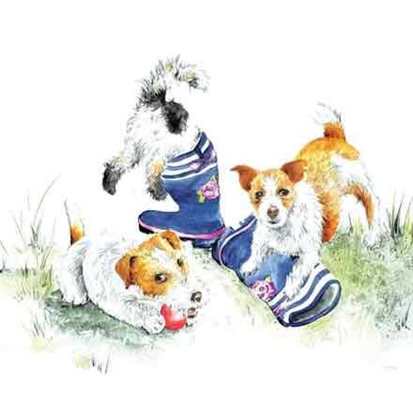 Puppies - wenskaart love country