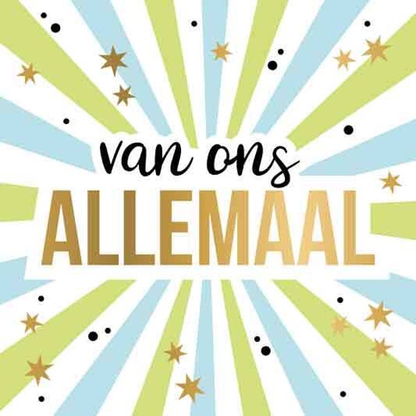 Van ons allemaal - wenskaart Daisy XL