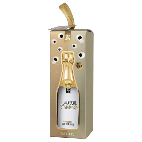 Tijd voor bubbels - douchegel in cadeauverpakking - 100% LEUK