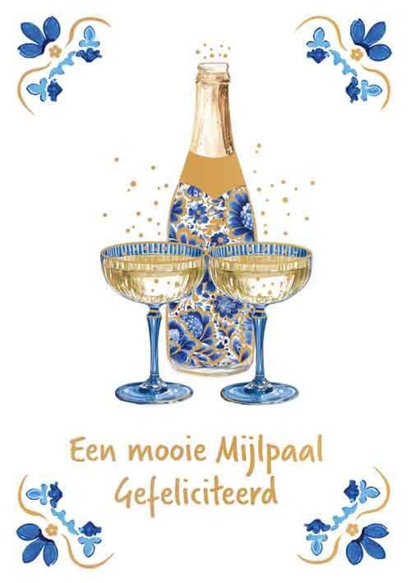 Een mooie mijlpaal - wenskaart Azul