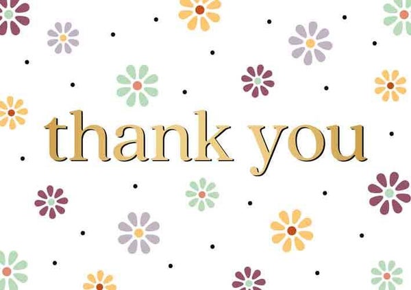 Thank you - wenskaart Daisy
