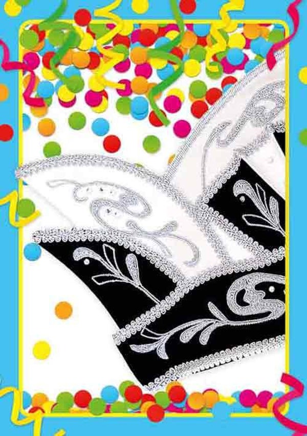 Steek - wenskaart Carnaval