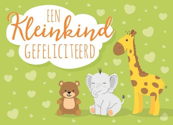 Een kleinkind gefeliciteerd - wenskaart Mixx