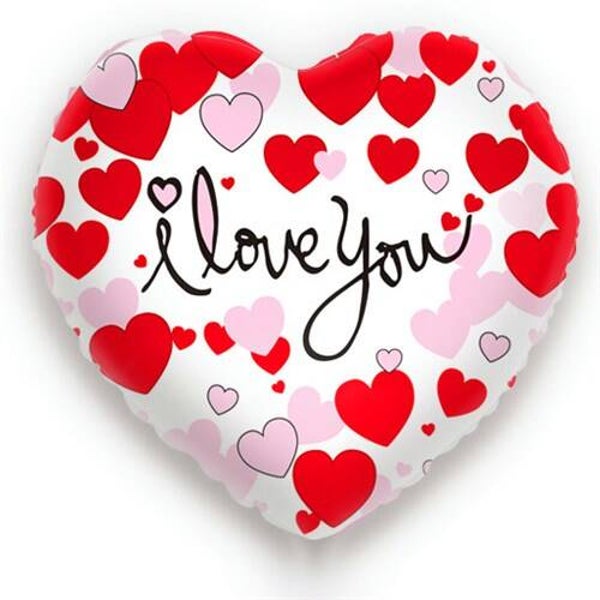 I love you hartjes - folieballon