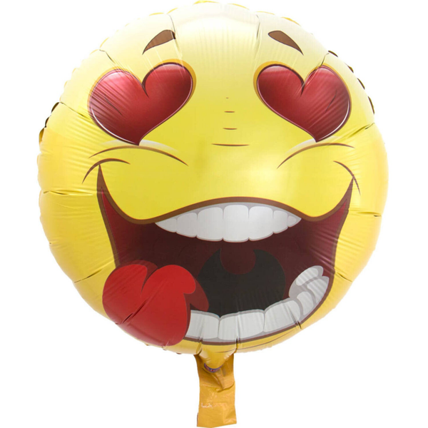 Smiley verliefd - folieballon
