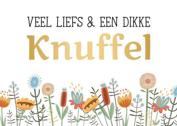 Veel liefs & een dikke knuffel - wenskaart Daisy