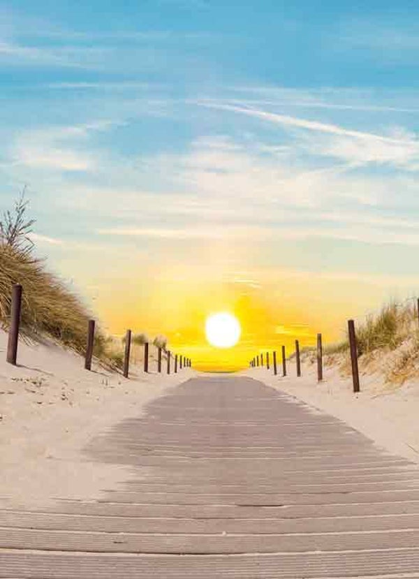 Zonsondergang strand - wenskaart Mixx