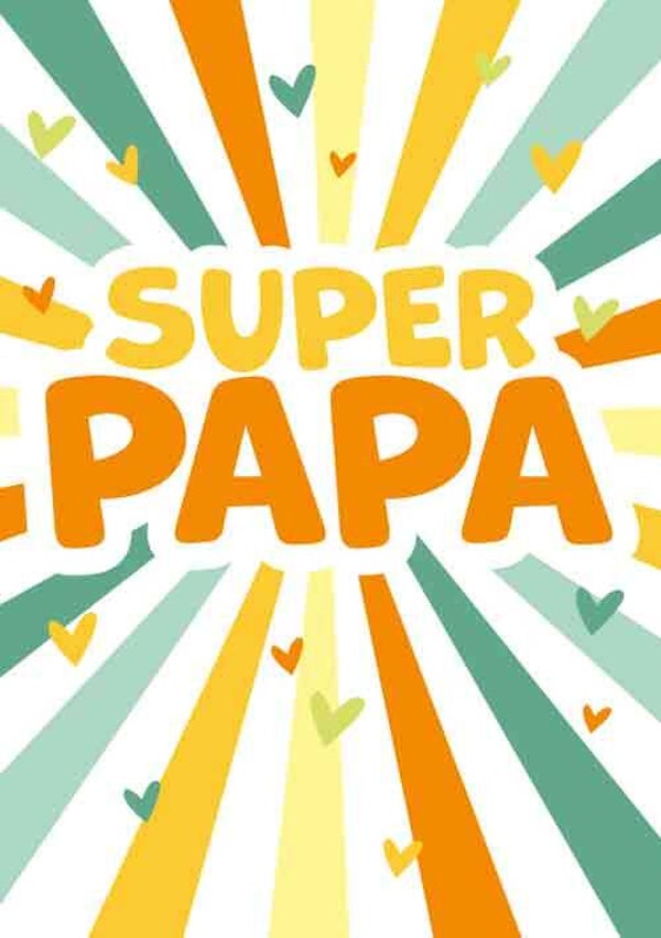 Super papa -  vaderdag wenskaart