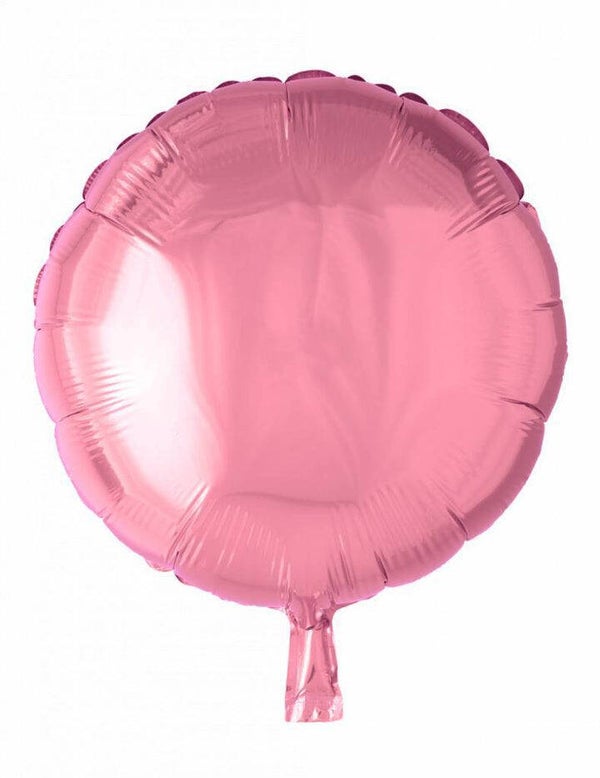 Rond licht roze - folieballon