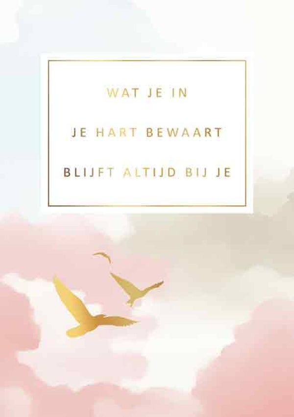 Wat je in je hart bewaart... - wenskaart gold rush