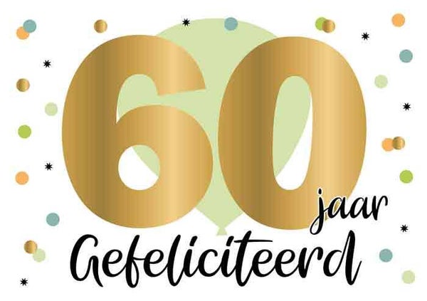 60 Jaar - wenskaart Daisy