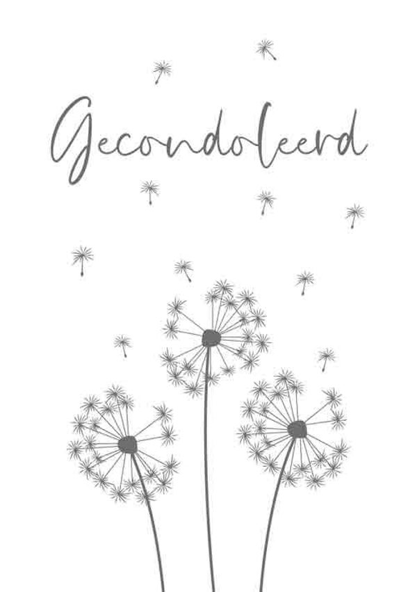 Met oprechte deelneming  - condoleancekaart