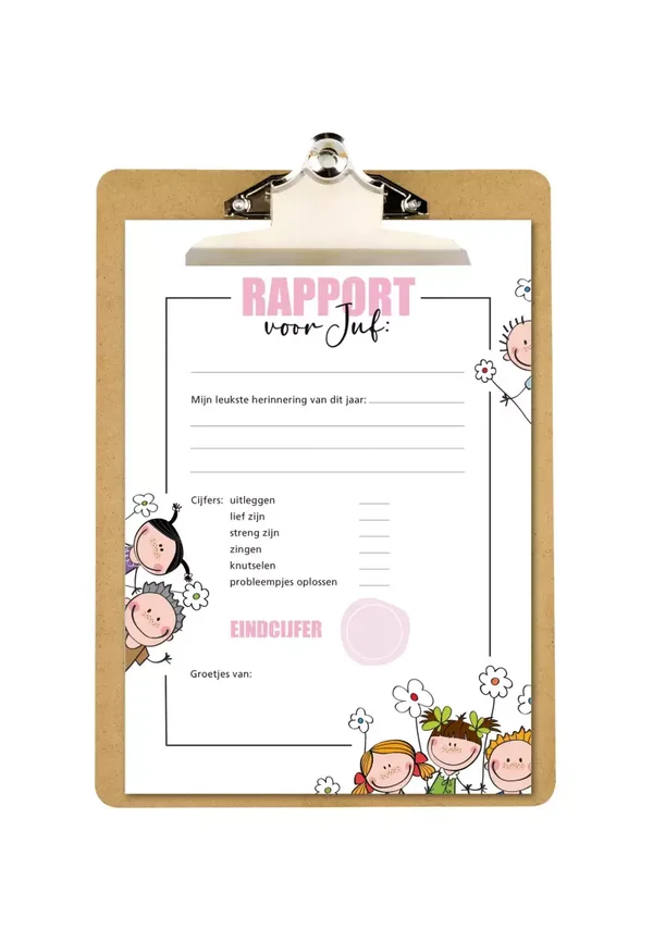 Schooljaar -  rapport voor de juf