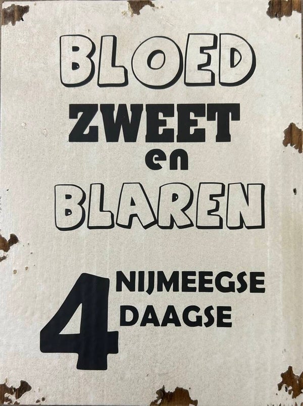 Bloed, zweet en blaren - tekstblok vierdaagse