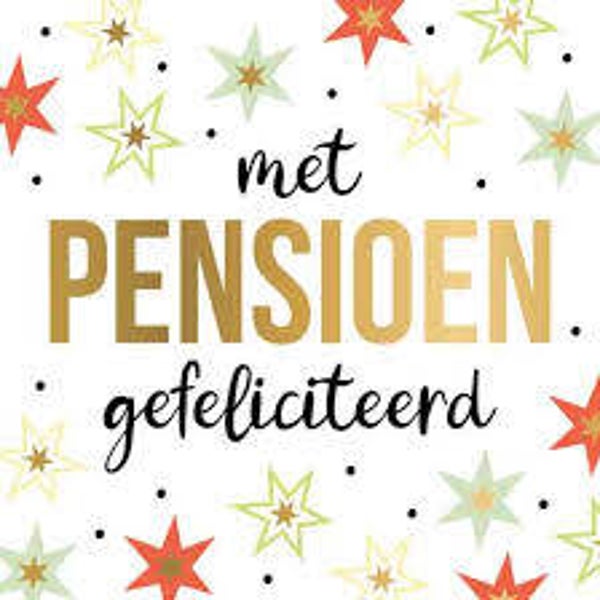 Met pensioen - wenskaart Daisy XL