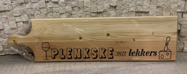 Plenkske met lekkers -tapas / borrelplank hout