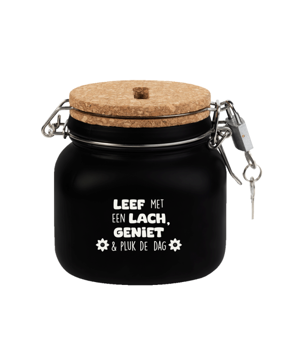Leef met een lach, geniet & pluk de dag - luxe spaarpot