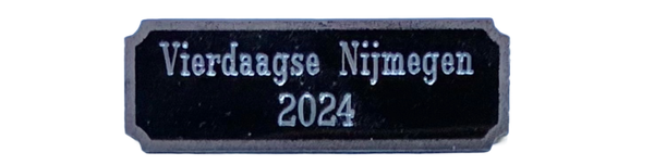 Gegraveerd plaatje brons - Vierdaagse Nijmegen 2024