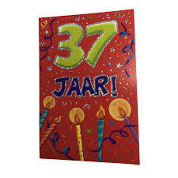 37 Jaar - wenskaart that funny age