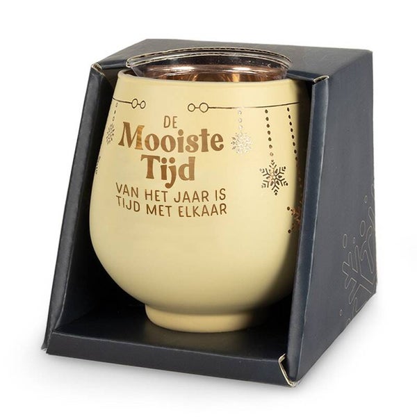 Mooiste tijd van het is tijd met elkaar - luxe sfeerlicht houder