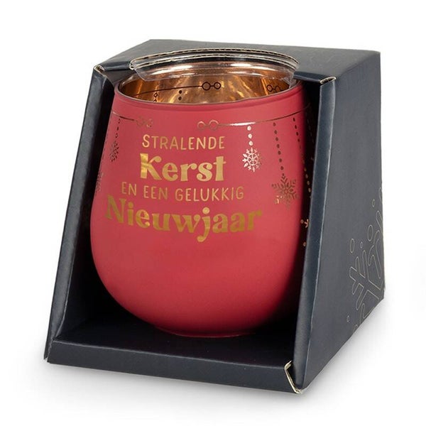 Stralende Kerst en gelukkig Nieuwjaar - luxe sfeerlicht houder